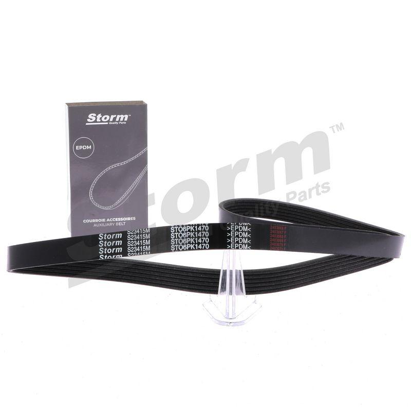 Courroie trapézoïdale à nervures STORM QUALITY PARTS STO6PK1470