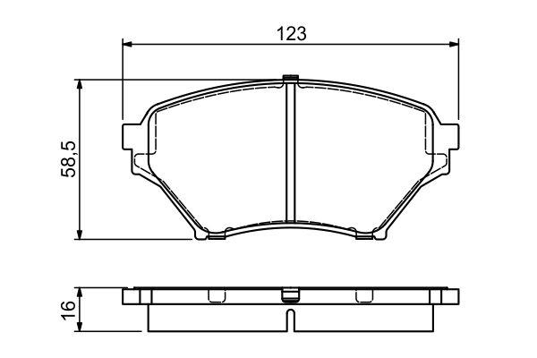 Kit de plaquettes de frein, frein à disque BOSCH 0 986 494 225