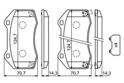 Kit de plaquettes de frein, frein à disque BOSCH 0986494718