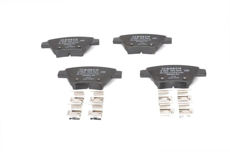 Kit de plaquettes de frein, frein à disque BOSCH 0 986 494 643