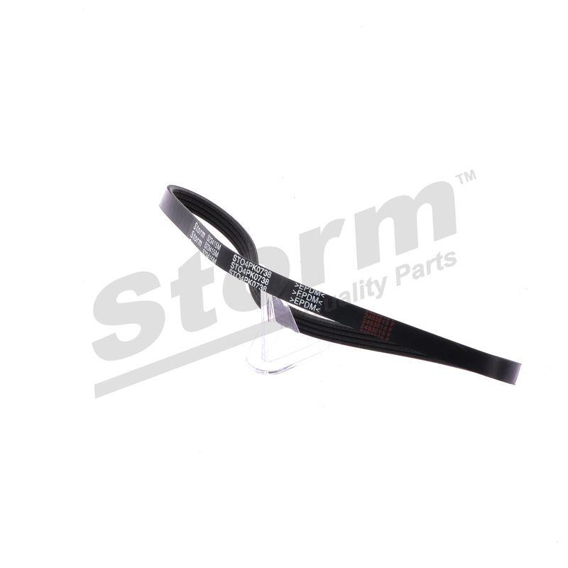 Courroie trapézoïdale à nervures STORM QUALITY PARTS STO4PK0738