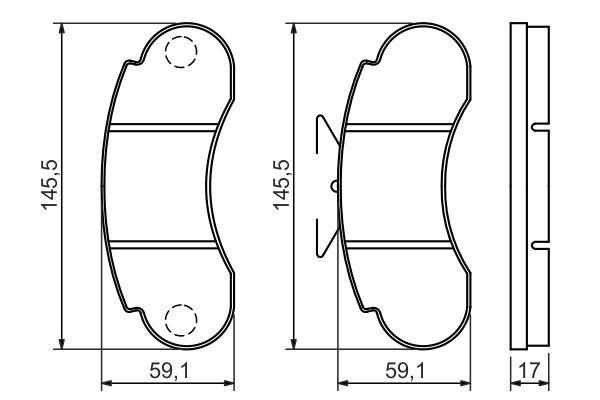 Kit de plaquettes de frein, frein à disque BOSCH 0 986 460 947