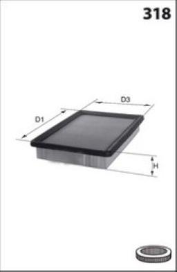 Filtre à air MECAFILTER ELP3620