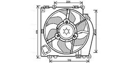 Ventilateur, refroidissement du moteur AVA QUALITY COOLING RT7542