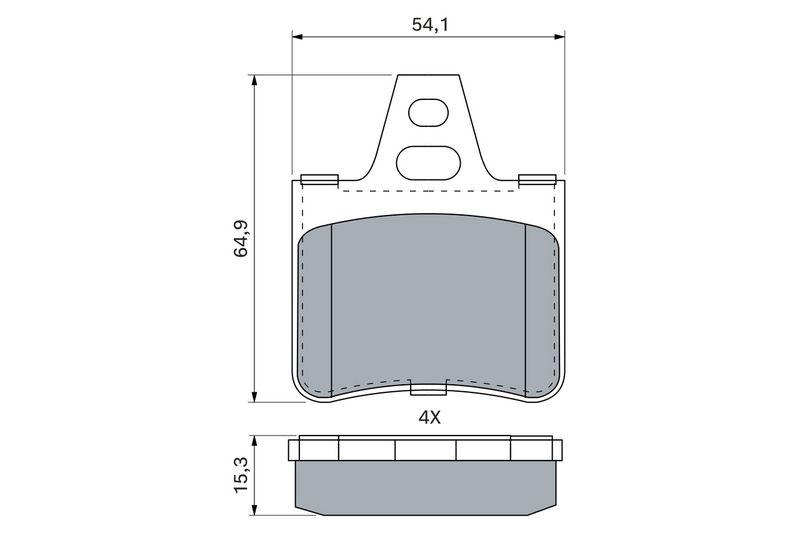 Kit de plaquettes de frein, frein à disque BOSCH 0986460958