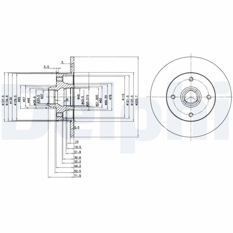 Disque de frein DELPHI BG2389