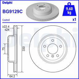 Disque de frein DELPHI BG9129C