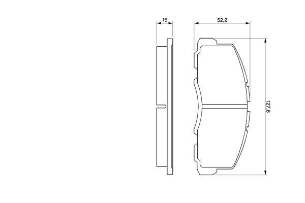 Kit de plaquettes de frein, frein à disque BOSCH 0 986 469 550