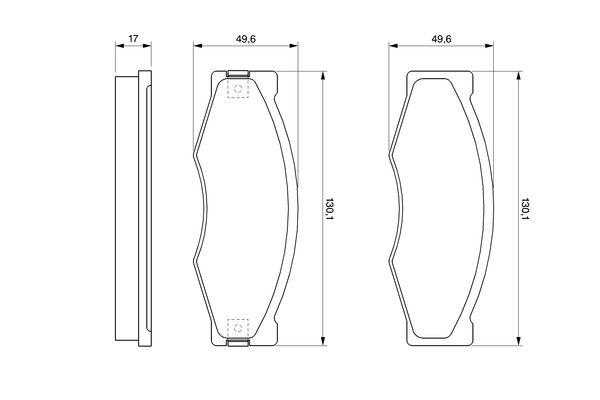 Kit de plaquettes de frein, frein à disque BOSCH 0 986 490 990