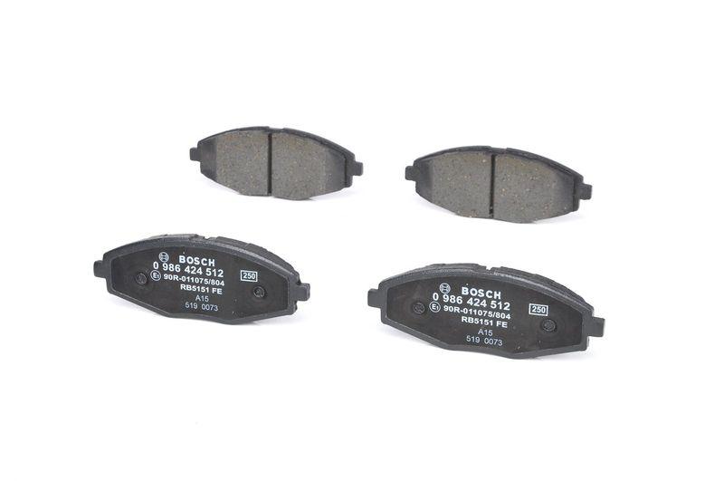 Kit de plaquettes de frein, frein à disque BOSCH 0 986 424 512