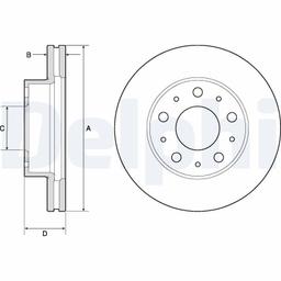 Disque de frein DELPHI BG9180C