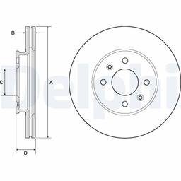 Disque de frein DELPHI BG4744C