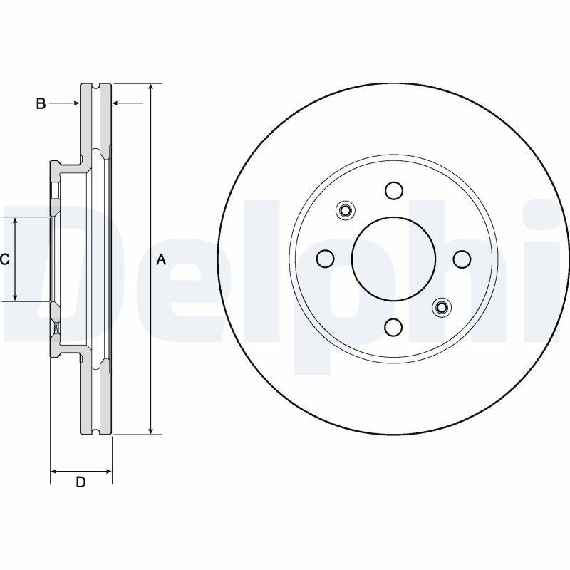 Disque de frein DELPHI BG4744C