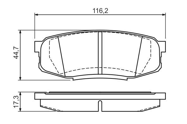 Kit de plaquettes de frein, frein à disque BOSCH 0 986 494 380