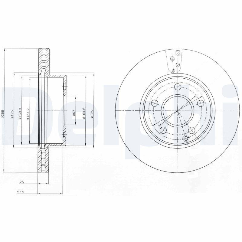 Disque de frein DELPHI BG4227C