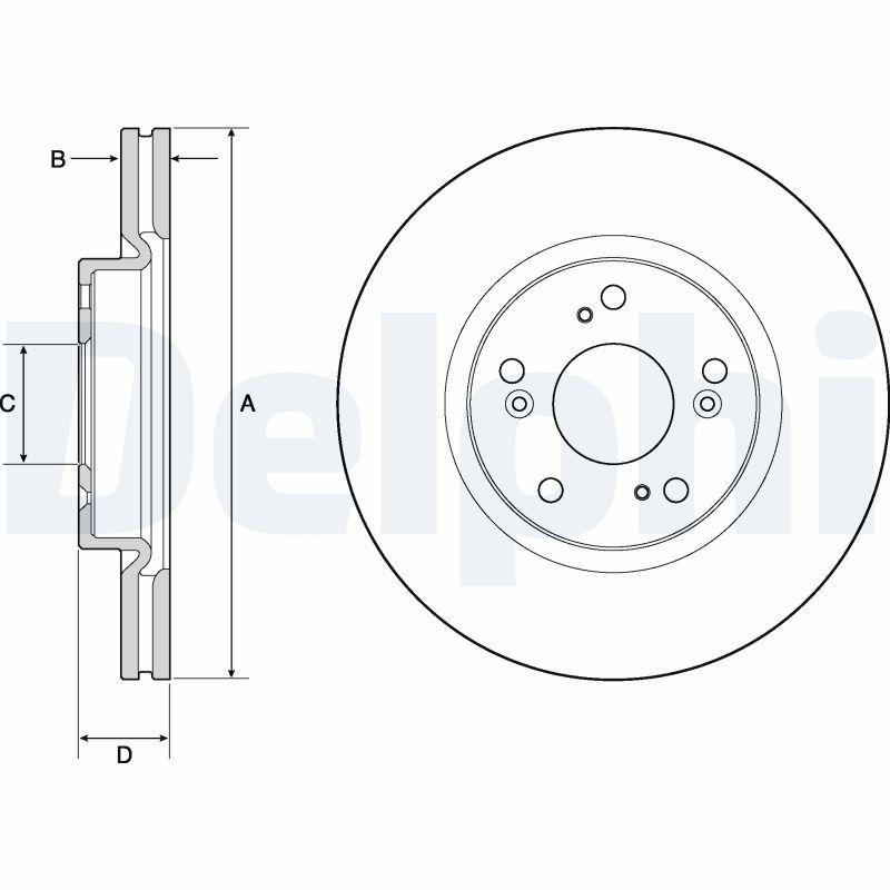 Disque de frein DELPHI BG4698C