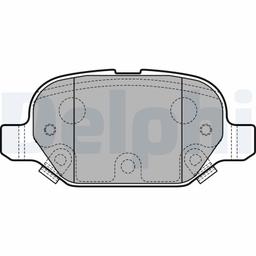 Kit de plaquettes de frein, frein à disque DELPHI LP2761