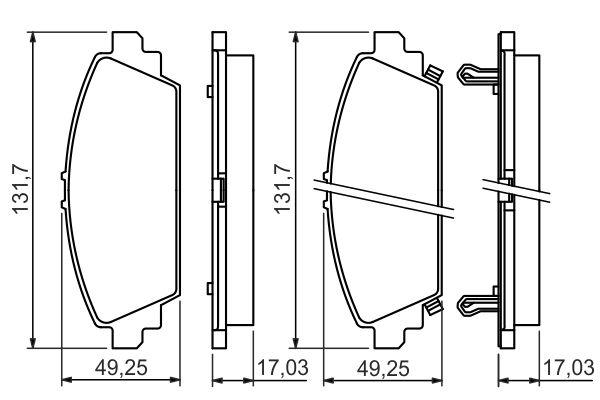 Kit de plaquettes de frein, frein à disque BOSCH 0 986 494 414