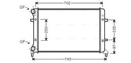 Radiateur, refroidissement du moteur AVA QUALITY COOLING VN2204