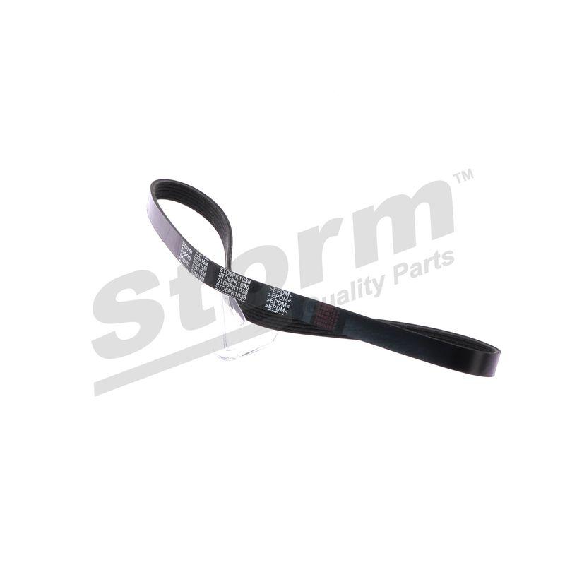 Courroie trapézoïdale à nervures STORM QUALITY PARTS STO6PK1038