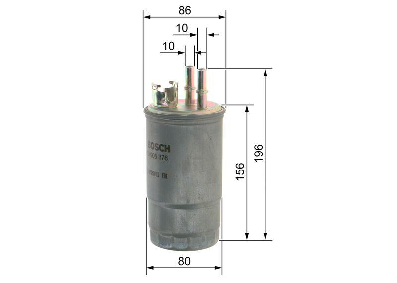 Filtre à carburant BOSCH 0 450 906 376