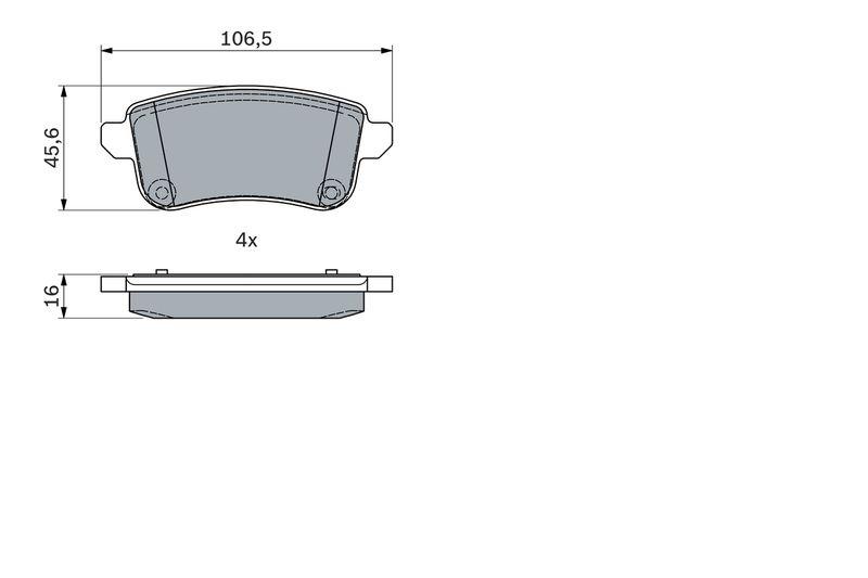 Kit de plaquettes de frein, frein à disque BOSCH 0 986 494 978
