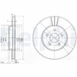 Disque de frein DELPHI BG3537C