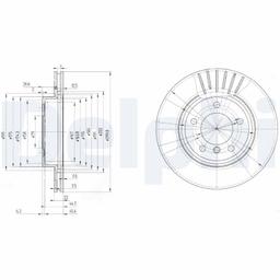 Disque de frein DELPHI BG3527C