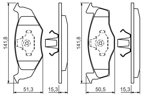 Kit de plaquettes de frein, frein à disque BOSCH 0 986 424 449