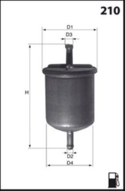 Filtre à carburant MECAFILTER ELE3580