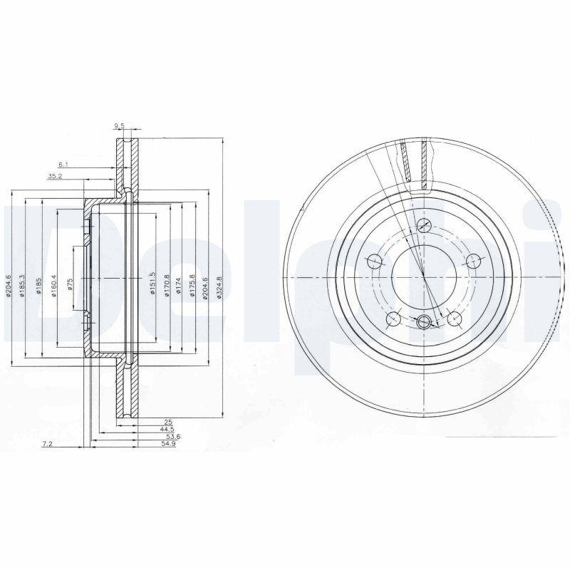 Disque de frein DELPHI BG3938