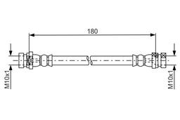 Flexible de frein BOSCH 1987481681