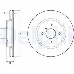Disque de frein DELPHI BG4750C