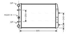 Radiateur, refroidissement du moteur AVA QUALITY COOLING SAA2008