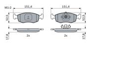 Kit de plaquettes de frein, frein à disque BOSCH 0 986 494 943