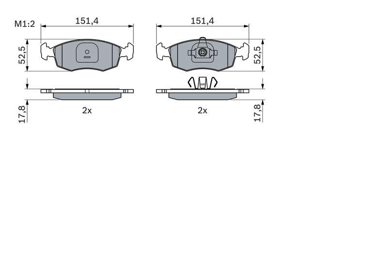 Kit de plaquettes de frein, frein à disque BOSCH 0 986 494 943