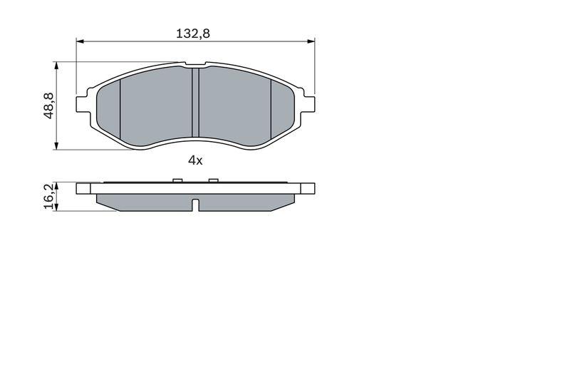 Kit de plaquettes de frein, frein à disque BOSCH 0986424818