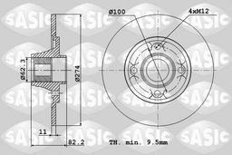 Disque de frein SASIC 6104013