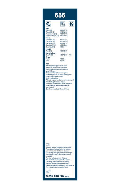 Balai d'essuie-glace BOSCH 3 397 010 302