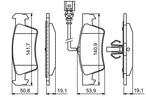 Kit de plaquettes de frein, frein à disque BOSCH 0 986 494 309