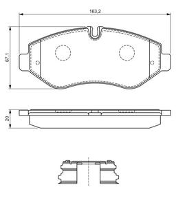 Kit de plaquettes de frein, frein à disque BOSCH 0986494582