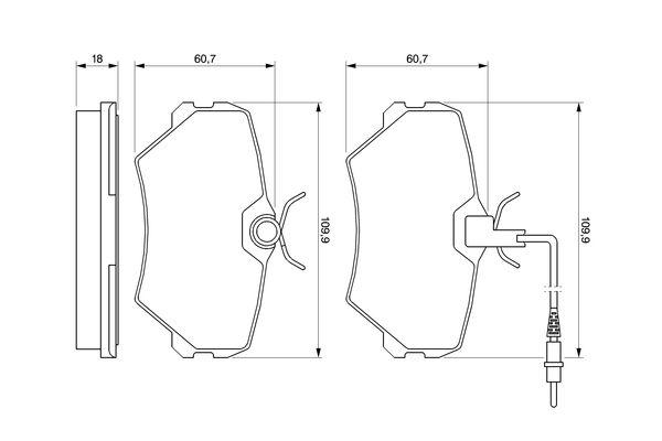 Kit de plaquettes de frein, frein à disque BOSCH 0 986 424 217