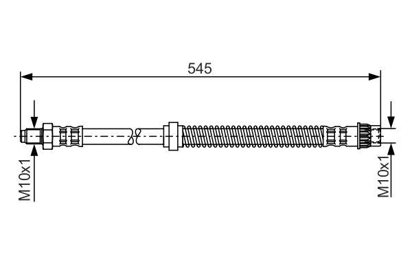 Flexible de frein BOSCH 1987481186