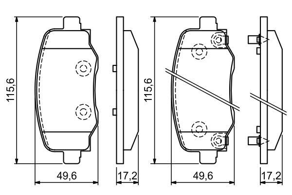 Kit de plaquettes de frein, frein à disque BOSCH 0 986 494 930