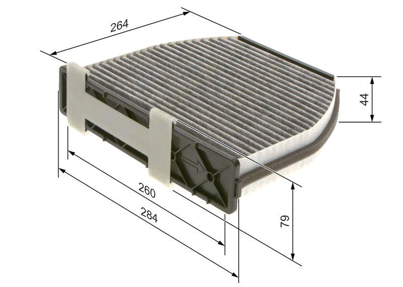 Filtre, air de l'habitacle BOSCH 1987435001