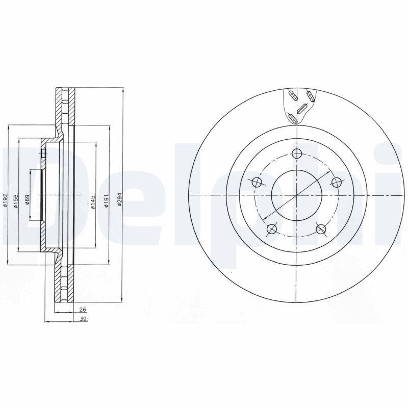 Disque de frein DELPHI BG4246