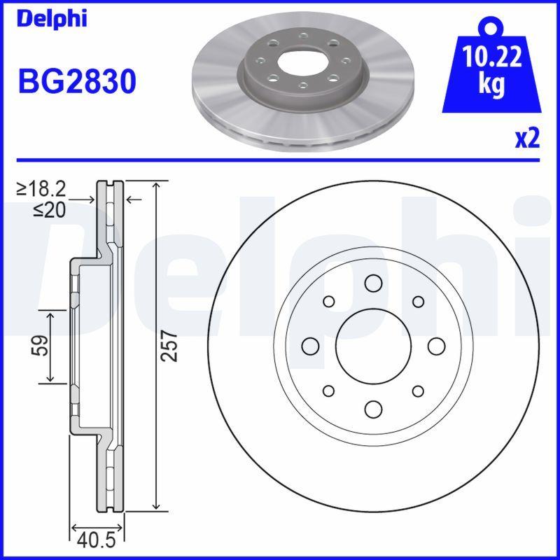 Disque de frein DELPHI BG2830