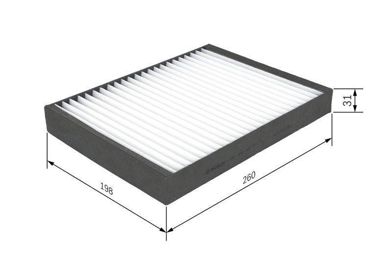 Filtre, air de l'habitacle BOSCH 1987432221