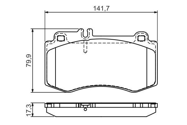 Kit de plaquettes de frein, frein à disque BOSCH 0 986 494 405