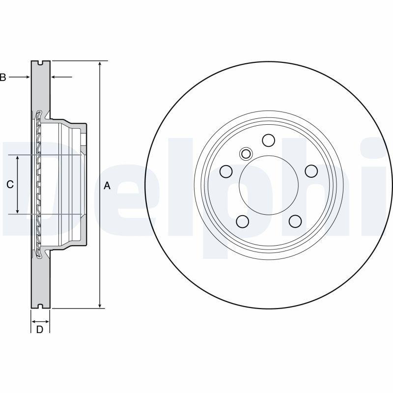 Disque de frein DELPHI BG4458C